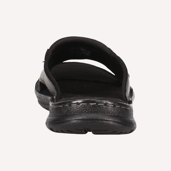 Rockport Men\'s Darwyn 2 Slide Sandals, in Black Leather. CI5687 main image 5